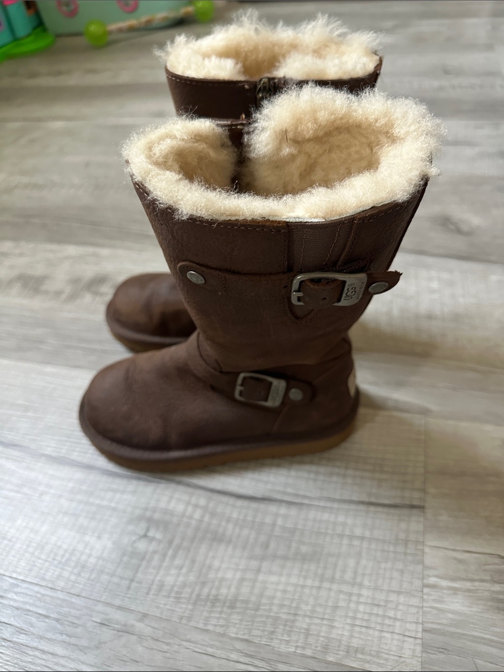 UGG Chestnut Shearling Tall Suede Boots - Picture 4 of 6
